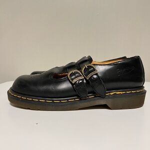 Dr. Martens 8065 Mary Janes Black Leather Made In England Women's UK 7 US 9